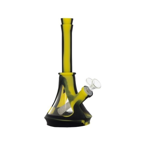 Bong en silicone et bol en verre - 25.4cm - QNUBU Colorado