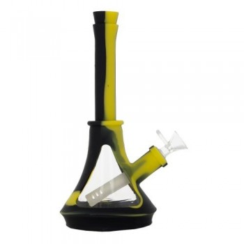 Bong en silicone et bol en verre - 25.4cm - QNUBU Colorado