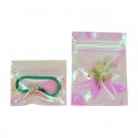 Sachets ZIP - Effet Hologramme Irridescent - Transparent  - Taille 1 - 7.5x6.5cm  - 100/1000/10000