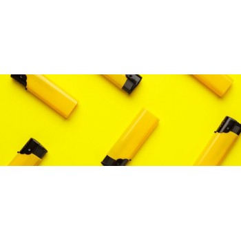 Lot de 50 briquets jaune - tarif réduit
