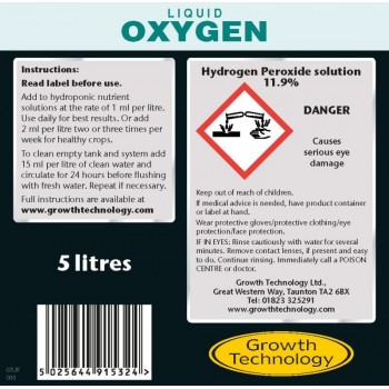 Liquid Oxygen 5L - GROWTH TECHNOLOGY
