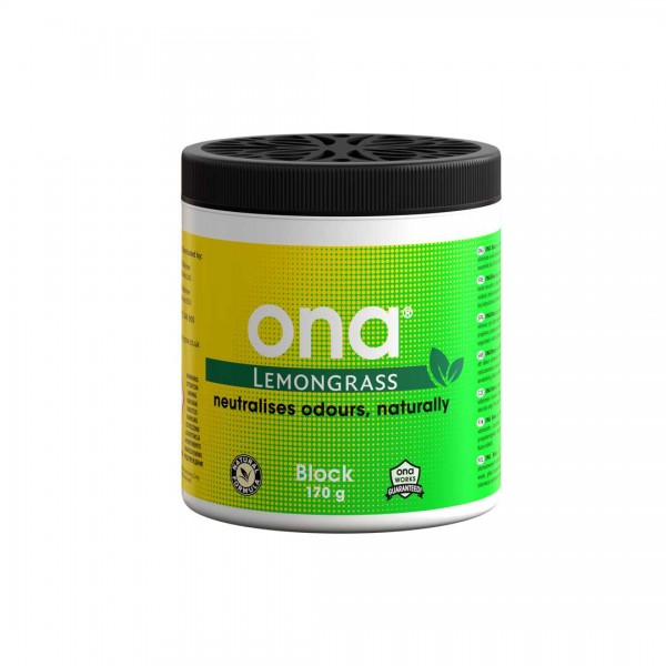 ONA Block Lemongrass Citronnelle 170 g – Neutralisant d’odeurs